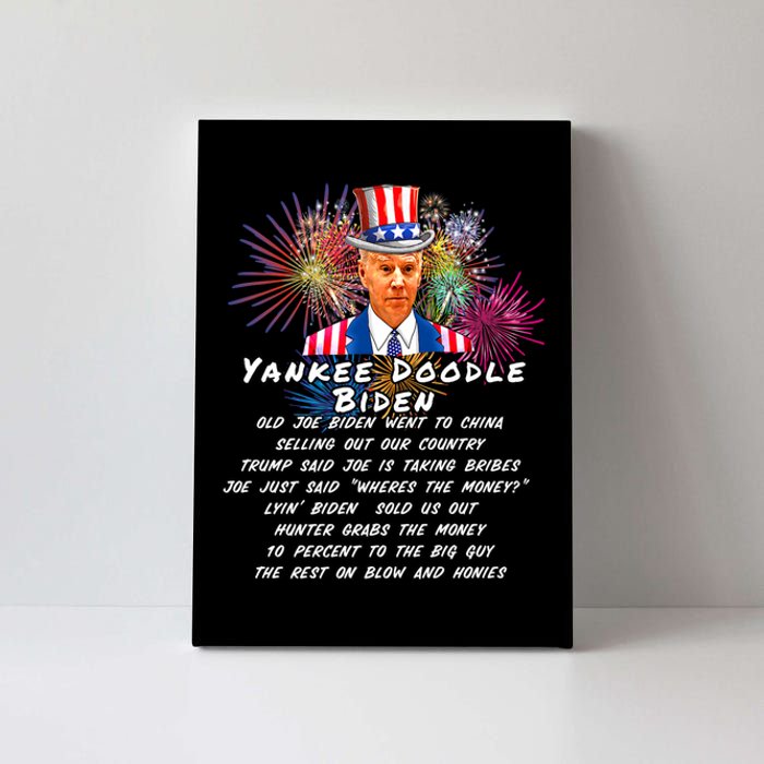 Yankee Doodle Biden 4th Of July Great Again Patriotic Trump Canvas