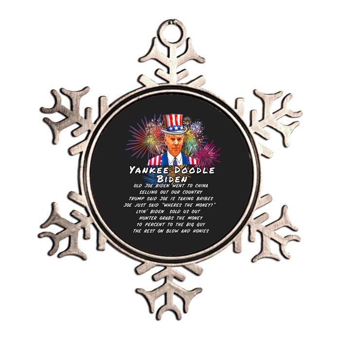 Yankee Doodle Biden 4th Of July Great Again Patriotic Trump Metallic Star Ornament