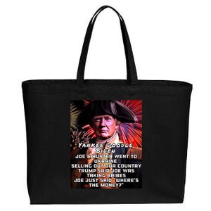 Yankee Doodle Biden 4th Of July Great Again Patriotic Trump Cotton Canvas Jumbo Tote