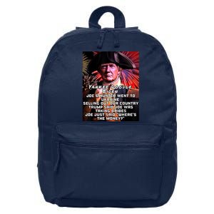 Yankee Doodle Biden 4th Of July Great Again Patriotic Trump 16 in Basic Backpack