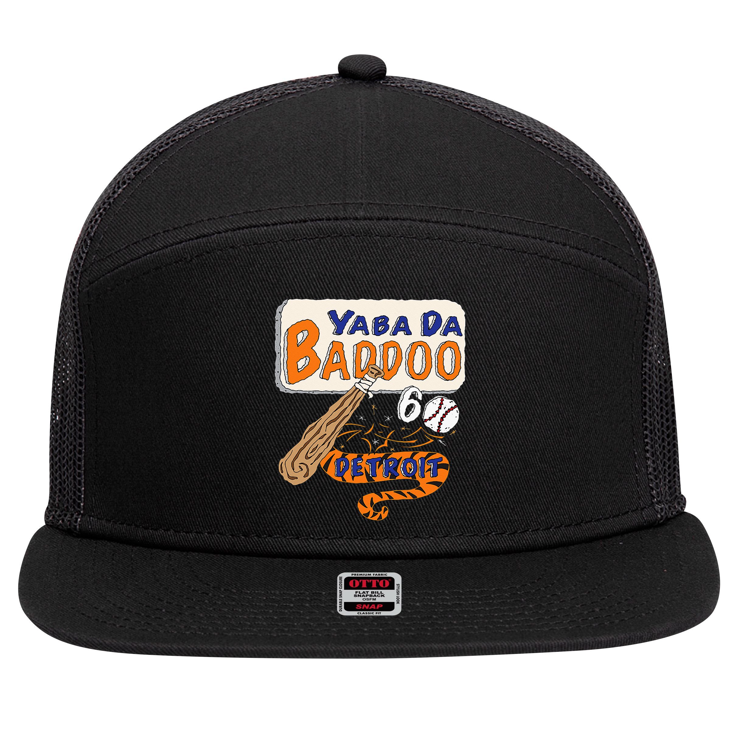 Yabba Da Baddoo 60 Detroit Baseball 7 Panel Mesh Trucker Snapback Hat