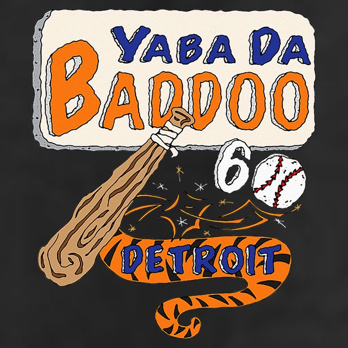 Yabba Da Baddoo 60 Detroit Baseball 7 Panel Mesh Trucker Snapback Hat
