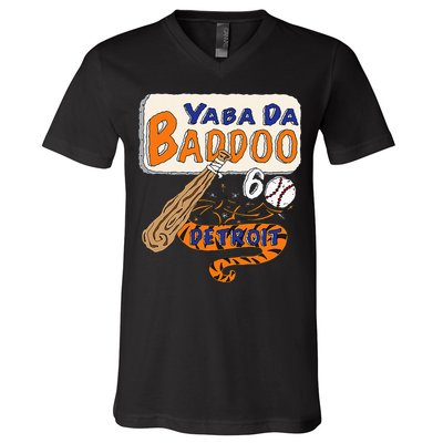 Yabba Da Baddoo 60 Detroit Baseball V-Neck T-Shirt