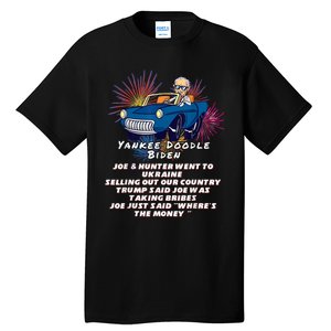 Yankee Doodle Biden 4th Of July Great Again Patriotic Trump Tall T-Shirt