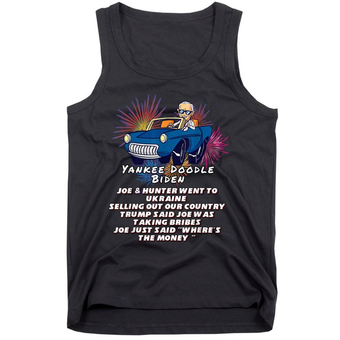 Yankee Doodle Biden 4th Of July Great Again Patriotic Trump Tank Top