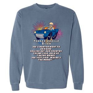 Yankee Doodle Biden 4th Of July Great Again Patriotic Trump Garment-Dyed Sweatshirt