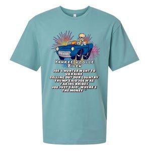 Yankee Doodle Biden 4th Of July Great Again Patriotic Trump Sueded Cloud Jersey T-Shirt