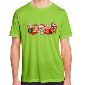 Yorkie Dog Christmas Pajamas Coffee Latte Mugs Xmas Tree Adult ChromaSoft Performance T-Shirt