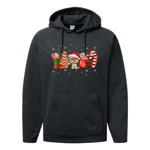 Yorkie Dog Christmas Pajamas Coffee Latte Mugs Xmas Tree Performance Fleece Hoodie