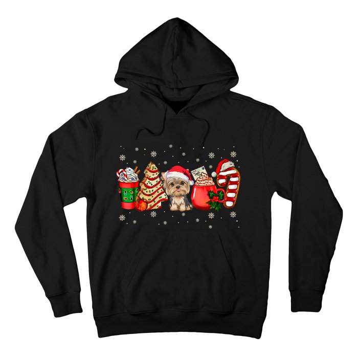 Yorkie Dog Christmas Pajamas Coffee Latte Mugs Xmas Tree Hoodie