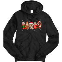 Yorkie Dog Christmas Pajamas Coffee Latte Mugs Xmas Tree Tie Dye Hoodie