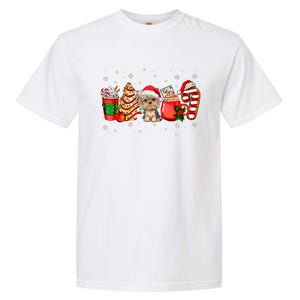 Yorkie Dog Christmas Pajamas Coffee Latte Mugs Xmas Tree Garment-Dyed Heavyweight T-Shirt