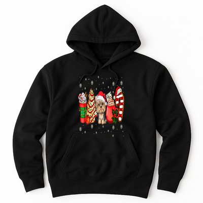 Yorkie Dog Christmas Pajamas Coffee Latte Mugs Xmas Tree Hoodie
