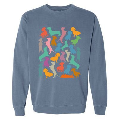 Y Dachshund Dachshund Pattern For Dachshund Lover Cute Gift Garment-Dyed Sweatshirt