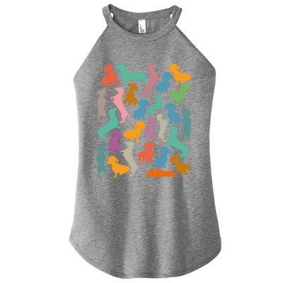 Y Dachshund Dachshund Pattern For Dachshund Lover Cute Gift Women's Perfect Tri Rocker Tank