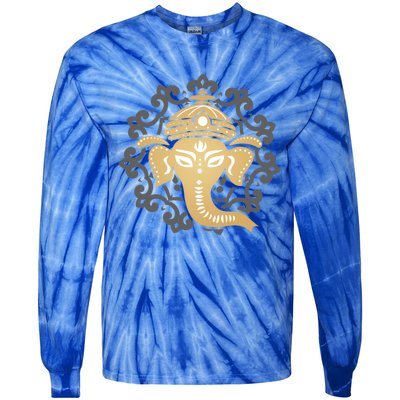 Yoga Dala Elephant Hindus Dharma Chakra Hinduism Funny Gift Tie-Dye Long Sleeve Shirt