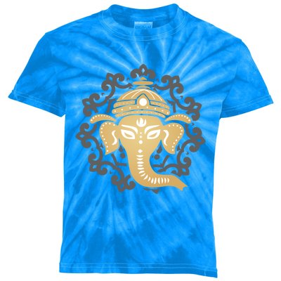 Yoga Dala Elephant Hindus Dharma Chakra Hinduism Funny Gift Kids Tie-Dye T-Shirt