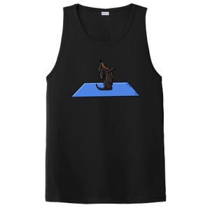 Yoga Dachshund Funny Meditation Yoga Dog Lover Gift PosiCharge Competitor Tank