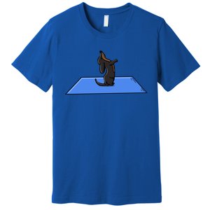 Yoga Dachshund Funny Meditation Yoga Dog Lover Gift Premium T-Shirt