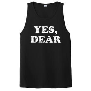 Yes Dear Funny Husband Wife Matching Wedding Valentine PosiCharge Competitor Tank