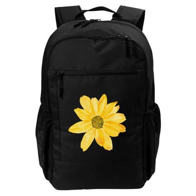 Yellow Daisy Flower Watercolor Art Nature Lovers Daily Commute Backpack