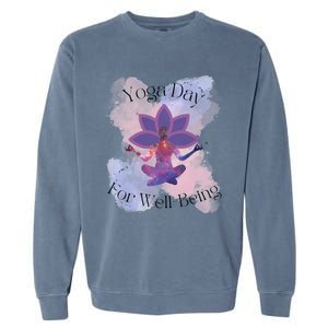 Yoga Day For Wellbeing Gift Garment-Dyed Sweatshirt