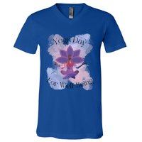 Yoga Day For Wellbeing Gift V-Neck T-Shirt