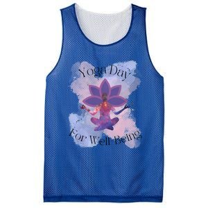 Yoga Day For Wellbeing Gift Mesh Reversible Basketball Jersey Tank