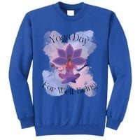 Yoga Day For Wellbeing Gift Tall Sweatshirt