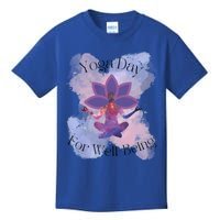 Yoga Day For Wellbeing Gift Kids T-Shirt