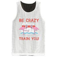 You Dont Have To Be Crazy Cruise Flamingo Cruising Trip Gift Mesh Reversible Basketball Jersey Tank