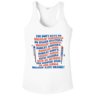 You Dont Have No Whistlin Bungholes Funny July 4th Of July Ladies PosiCharge Competitor Racerback Tank
