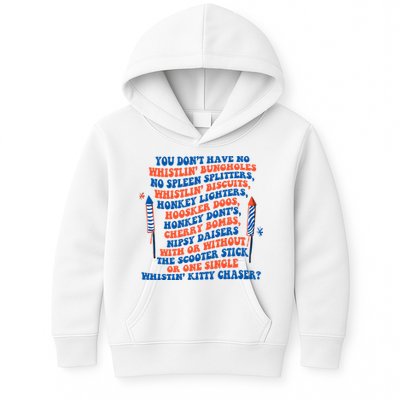 You Dont Have No Whistlin Bungholes Funny July 4th Of July Kids Hoodie