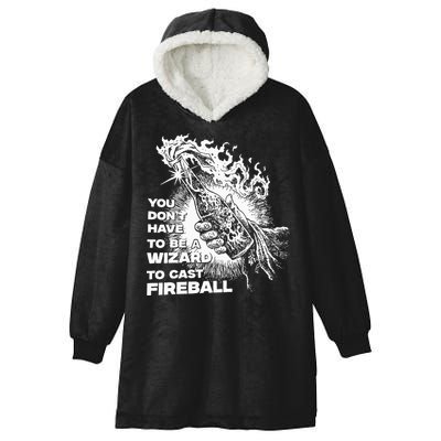 You Dont Have To Be A Wizard To Cast F.I.R.E.B.A.L.L Halloween Hooded Wearable Blanket