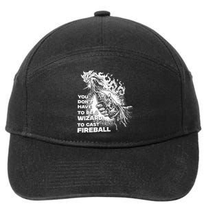 You Dont Have To Be A Wizard To Cast F.I.R.E.B.A.L.L Halloween 7-Panel Snapback Hat