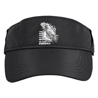 You Dont Have To Be A Wizard To Cast F.I.R.E.B.A.L.L Halloween Adult Drive Performance Visor