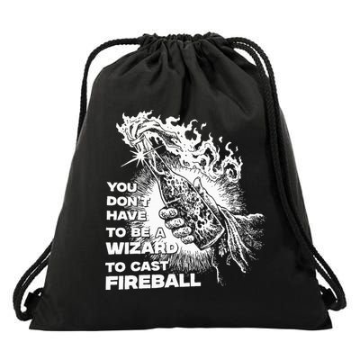 You Dont Have To Be A Wizard To Cast F.I.R.E.B.A.L.L Halloween Drawstring Bag