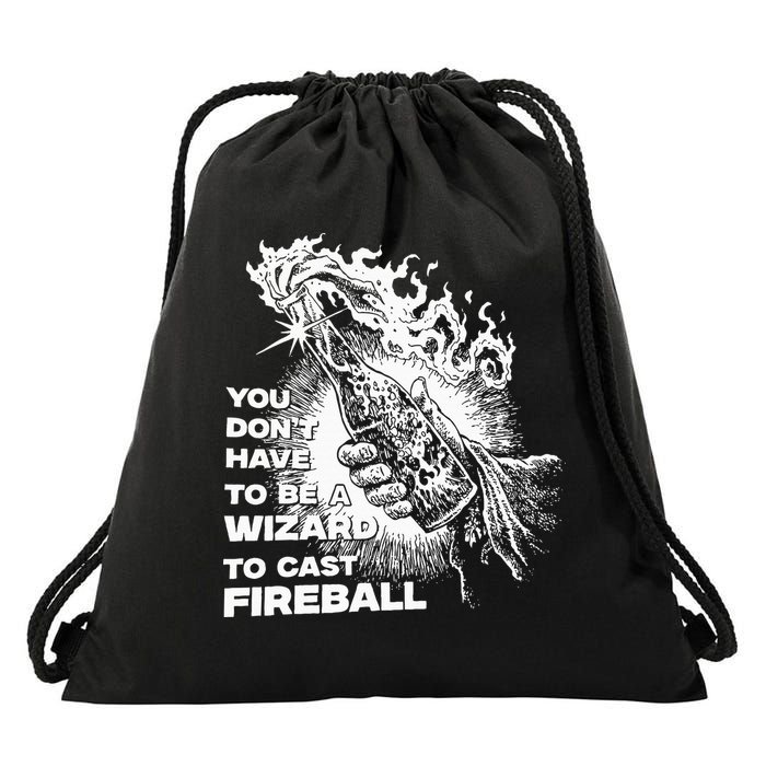 You Dont Have To Be A Wizard To Cast F.I.R.E.B.A.L.L Halloween Drawstring Bag