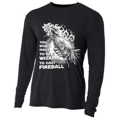 You Dont Have To Be A Wizard To Cast F.I.R.E.B.A.L.L Halloween Cooling Performance Long Sleeve Crew