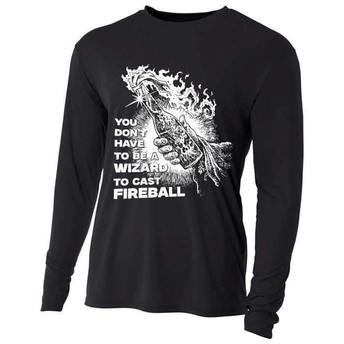 You Dont Have To Be A Wizard To Cast F.I.R.E.B.A.L.L Halloween Cooling Performance Long Sleeve Crew