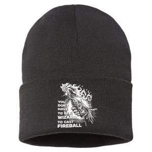 You Dont Have To Be A Wizard To Cast F.I.R.E.B.A.L.L Halloween Sustainable Knit Beanie