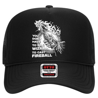 You Dont Have To Be A Wizard To Cast F.I.R.E.B.A.L.L Halloween Trucker Hat