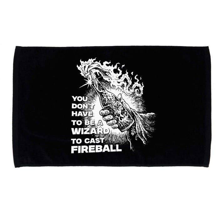 You Dont Have To Be A Wizard To Cast F.I.R.E.B.A.L.L Halloween Microfiber Hand Towel