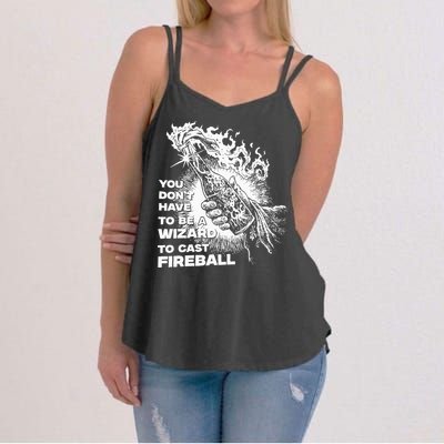 You Dont Have To Be A Wizard To Cast F.I.R.E.B.A.L.L Halloween Women's Strappy Tank