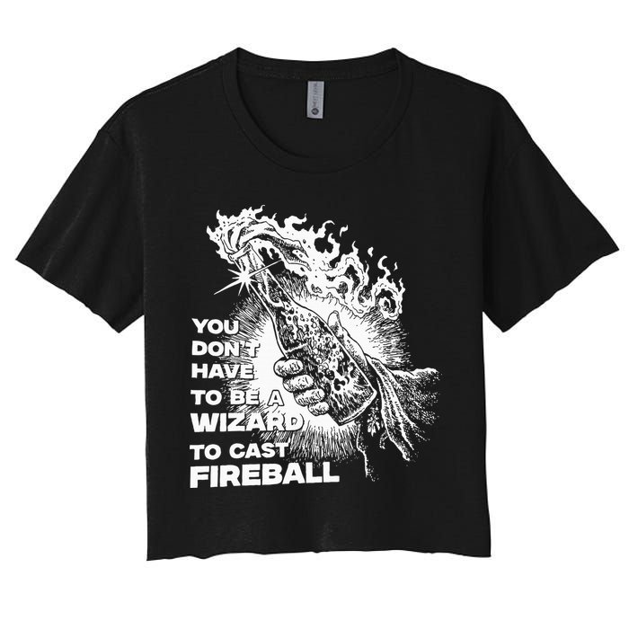 You Dont Have To Be A Wizard To Cast F.I.R.E.B.A.L.L Halloween Crop Top