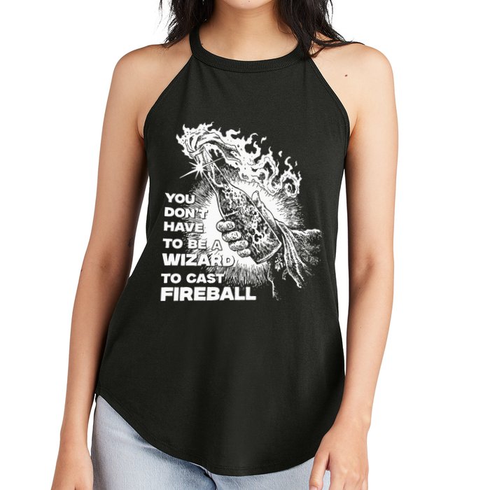 You Dont Have To Be A Wizard To Cast F.I.R.E.B.A.L.L Halloween Women's Perfect Tri Rocker Tank