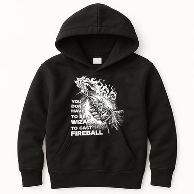 You Dont Have To Be A Wizard To Cast F.I.R.E.B.A.L.L Halloween Kids Hoodie