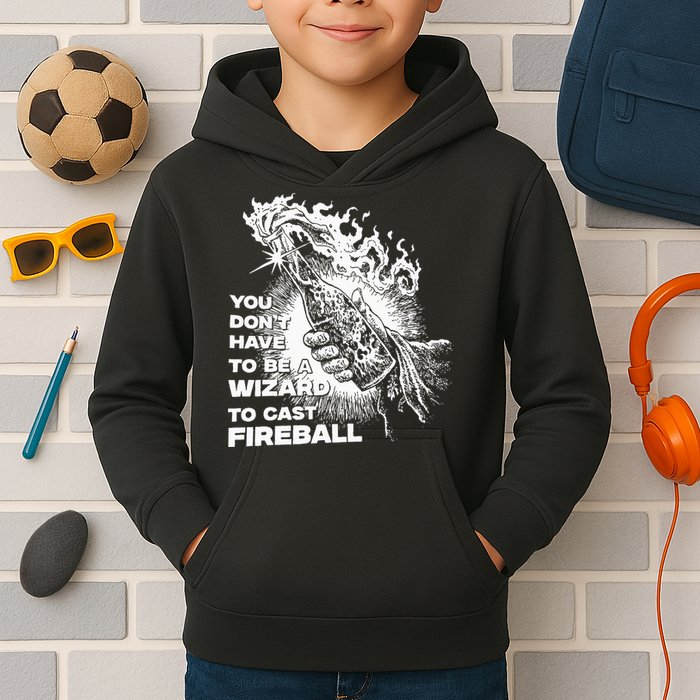 You Dont Have To Be A Wizard To Cast F.I.R.E.B.A.L.L Halloween Kids Hoodie