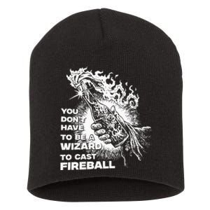 You Dont Have To Be A Wizard To Cast F.I.R.E.B.A.L.L Halloween Short Acrylic Beanie