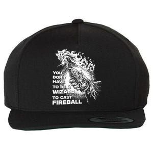 You Dont Have To Be A Wizard To Cast F.I.R.E.B.A.L.L Halloween Wool Snapback Cap